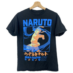 NARUTO MEDIUM Shippuden Mens Black Rasengan 07 Short Sleeve Tee Shirt T-Shirt